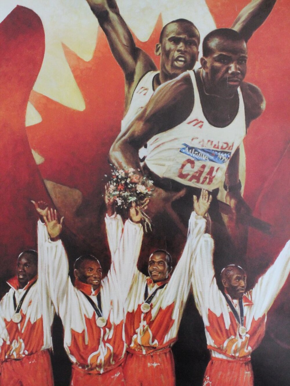 [CANADIAN HERITAGE] Olympic Gold Medal 4x100m Relay Team Poster (1996)